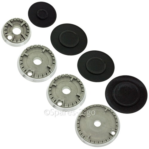 Gas hob burner flame - burner, cap
