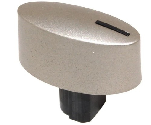 Silver oval knob control dial - knob,
